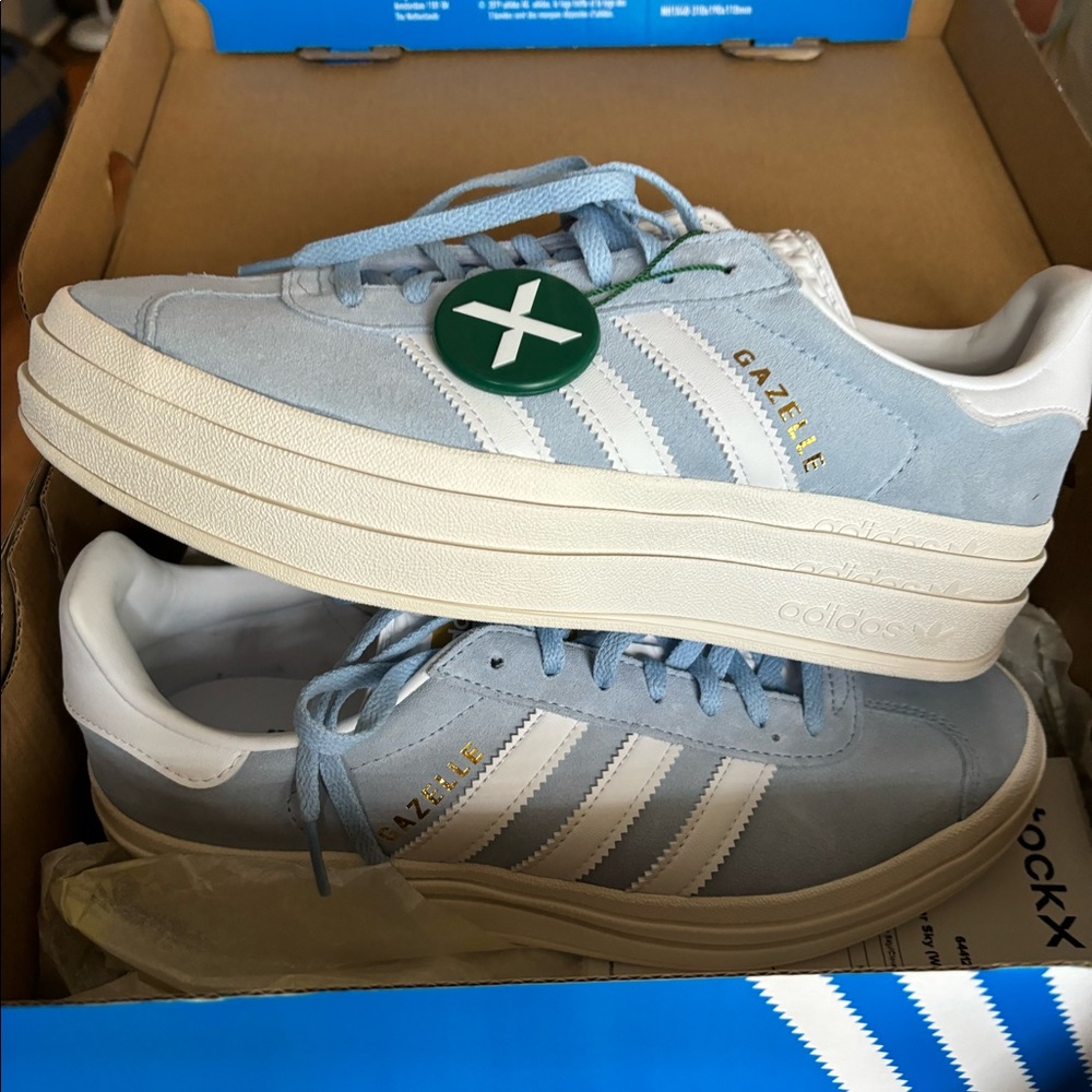 Adidas Gazelle Bold Skye Blue & White